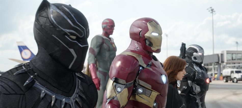 Capitán América - Civil War (Pantera Negra, Iron Man, Viuda Negra, Máquina de Guerra, Visión)